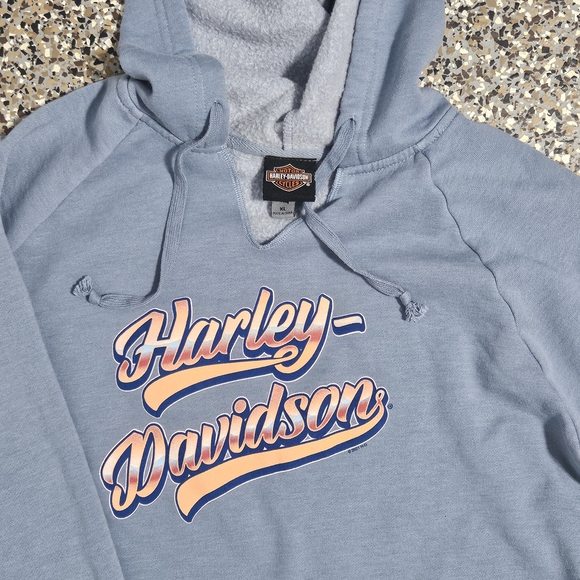 Harley-Davidson Blue Womens Oversized Sweater - Picture 3 of 6